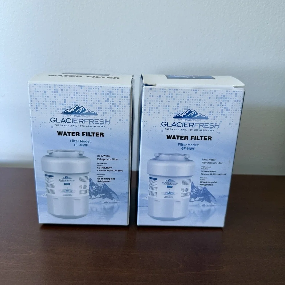 2 GLACIER FRESH GF-MWF Refrigerator Water Filter. New Sealed.
